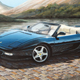 Ferrari 355 Spider, Gouache, 36 x 21cm