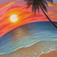 Paradise Sunset, Pastel, 43 x 64cm
