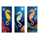 Seahorse No.1, No.2, & No.3, Pastel, 20 x 50cm each