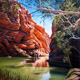 Ellery Creek Big Hole, Pastel, 59 x 70cm