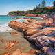 Coolum Beach, Pastel, 58 x 70cm