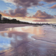Sunset At Mooloolaba Beach, Pastel, 55 x 55cm