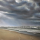 The Approaching Storm, Alexandra Headland No.2, Pastel, 55 x 55cm