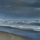 The Approaching Storm, Alexandra Headland, Pastel, 110 x 32cm