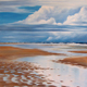 Receding Water, South Stradbroke Island, Oil, 51 x 76cm