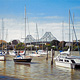 Brisbane River Moorings, Pastel, 64 x 40cm