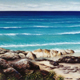 Currumbin Beach Panorama, Pastel, 105 x 40cm